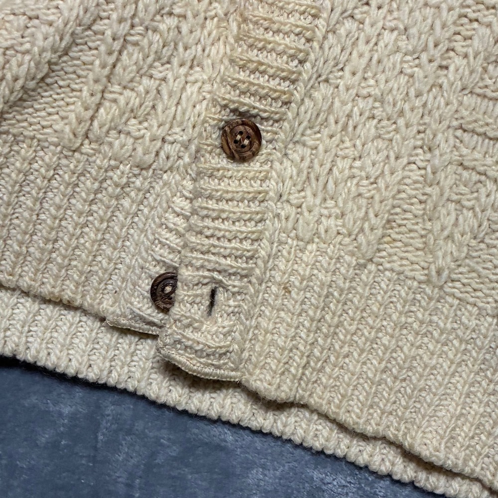 Vtg Pendleton Virgin Wool Cable Knit Cardigan Swe… - image 4